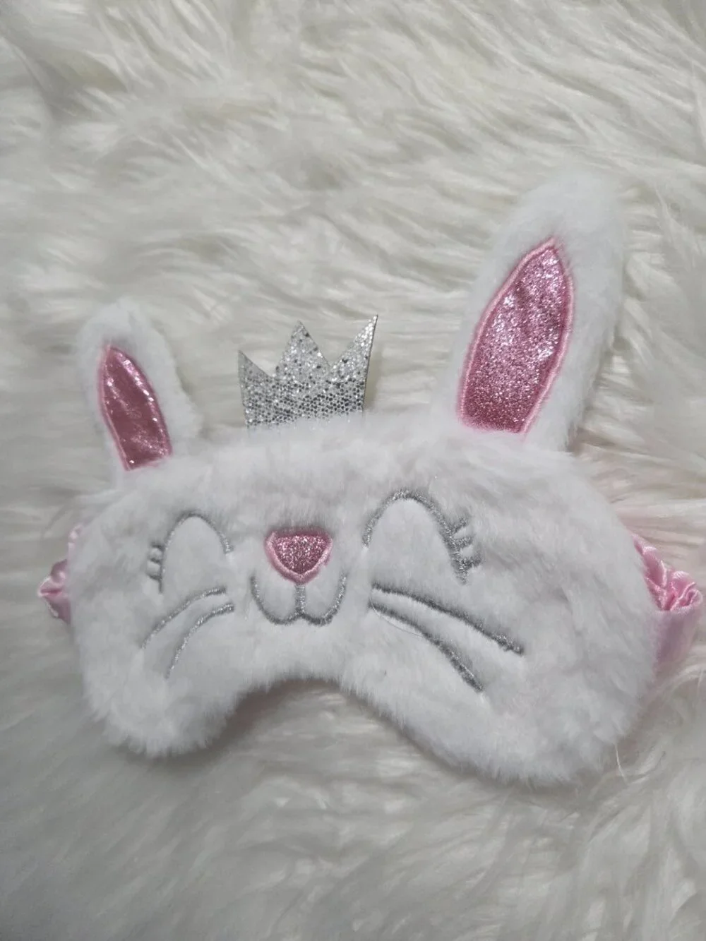 Princess White Bunny Sleep Mask